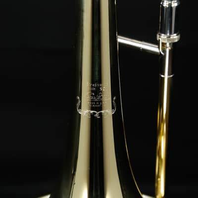 Bach 50AF3 Stradivarius Pro Bb/F/Gb Bass Trombone Infinity Valve Open Wrap image 5