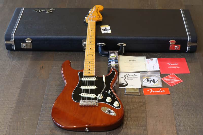MINTY! Fender American Vintage II 1973 Reissue Stratocaster Electric Guitar Mocha + COA OHSC image 1
