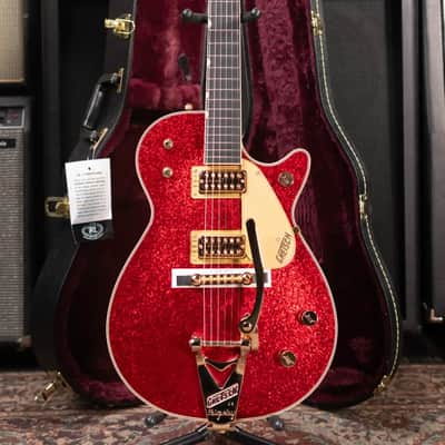 Gretsch G6129TG-59VS Limited Edition Sparkle Jet with String-Thru Bigsby - Red Sparkle with Hardshell Case image 18