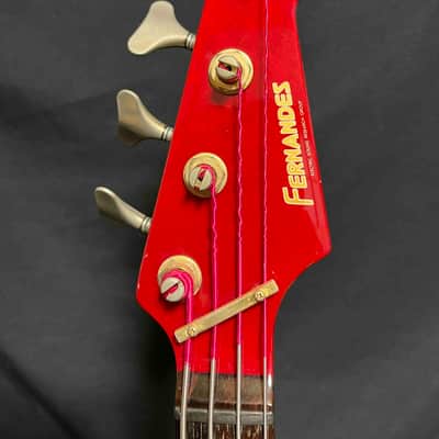 Fernandes FRB-55 MIJ 32" Medium Scale - Red Revolver Bass image 11