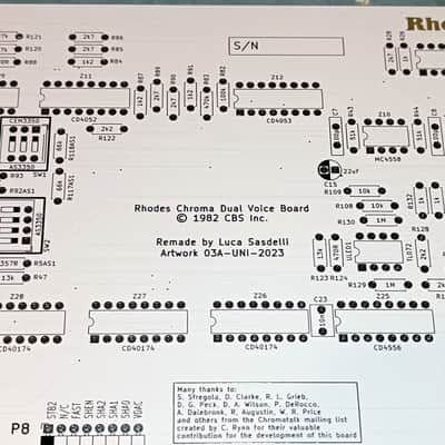 Rhodes Chroma DVB 03F 2026 improved Dual Voice Board - printed circuit board ONLY
