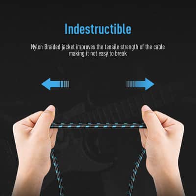 SONICAKE Guitar Cable 10ft Amp Cord for Guitar Bass Electric Guitar Instrument Electric Mandolin Amp(U.S. domestic inventory) image 4