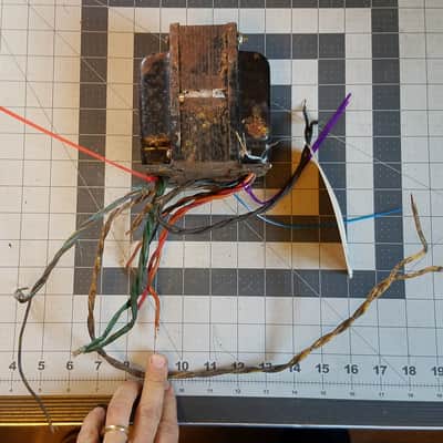 Unknown TM-12  Vintage Power Transformer Tested 315-0-315 / 6.3 / 5 / 12.6 V HUGE 9 lb Tube Amp Project 1950s image 5