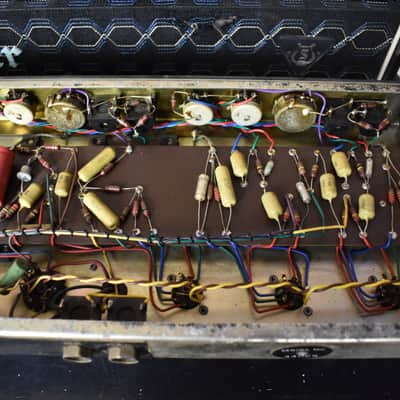 Selmer Treble N bass 50 watt 1965 / 66 amp with old xf2 EL34 tubes & Mullard ECC83 image 17