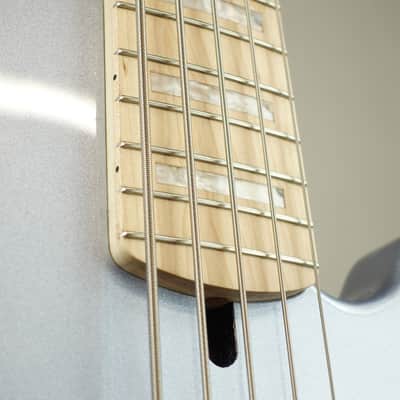 Lakland 55-02 Deluxe Bass Guitar - Ice Blue Metallic with Maple Fingerboard image 5