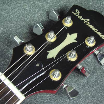 DeArmond M-72 Bluesbird Trans Red Finish Electric Guitar USA Pickups image 7