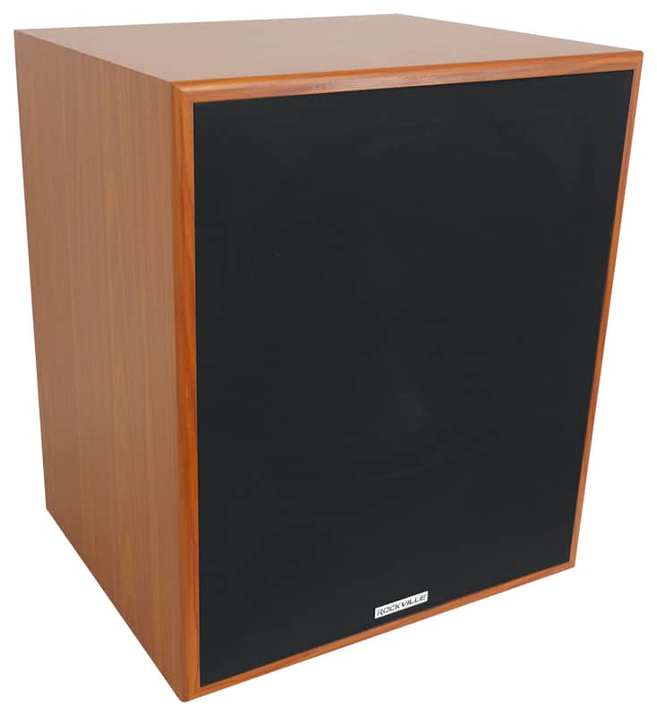 Rockville Rock Shaker 15" Inch Wood 1000w Powered Home Theater Subwoofer Sub image 1