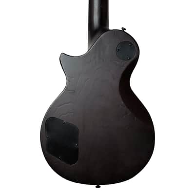10S GF Modern 7 String Quilted Maple Single Cut Electric Guitar Open Core Black Burst Matte image 4