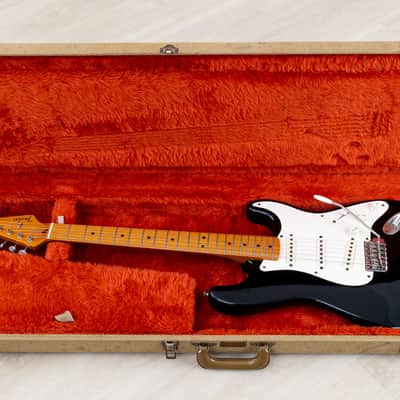1991 Fender American Vintage '57 Stratocaster Black w/ Tweed Case image 23