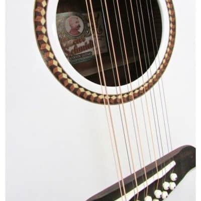 Oscar Schmidt OD312CEWH Dreadnought Cutaway Style Mahogany Neck 12-String Acoustic-Electric Guitar image 5