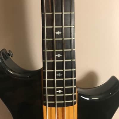 Westone Thunder 3 b 4 string bass guitar neck through 1986 black stain image 5