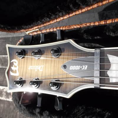 ESP LTD EC-1000T Black Natural Burst 2021 made in Korea with hard case image 3