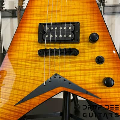 Jackson Custom Shop Randy Rhoads HS Electric Guitar w/ Case-Amber Lager Burst image 8