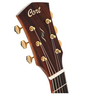 Cort GOLDA10 Cocobolo Grand Auditorium Body Walnut Reinforced Mahogany Neck Acoustic-Electric Guitar w/Hard Case image 8