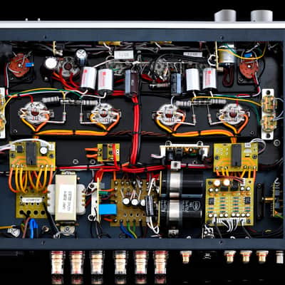 MUZISHARE 7 Push-Pull Vacuum Tube Integrated Amplifier, MM Phono Amplifier, XLR Input, Output Power 25Wx2 or 45Wx2, with Remote Control, AC115 and AC230 Switchable image 5