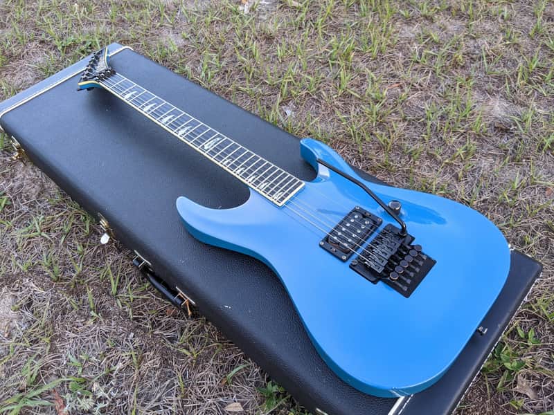1987 Kramer Mach II Stagemaster Standard Flip Flop Blue W/OHSC Great Condition Overall image 1