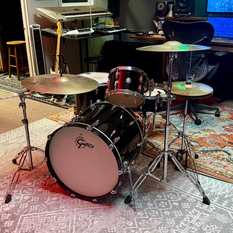 Gretsch Marquee 10/12/16/22" 4pc Shell Pack with 8" Tom 2010s - Black with Zildjian Cymbal Set image 1