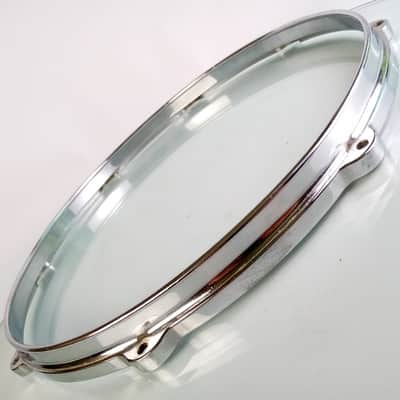 Boosey&Hawkes Ajax 14" Die-Cast Snare Drum/Floor Tom 8Lug Batter Rim/Hoop Chrome image 4