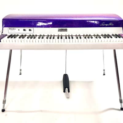 Rhodes Mark I Stage 73-Key Electric Piano, Refurbished in custom purple sparkle image 2