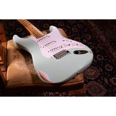 Fender Custom Shop LTD Fat 1954 Stratocaster Relic MN Faded Aged Surf Green image 4