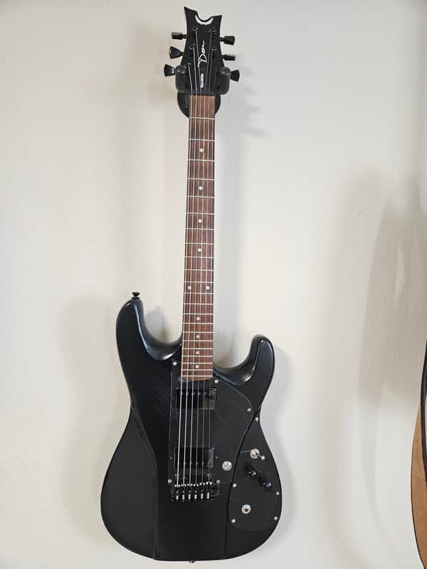 Custom Built ST Style Electric Guitar With Dean Vendetta Neck - Black image 1