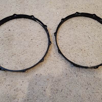 Pearl MasterCast DCB1410 DCB1410S Black Die Cast Snare Hoops 14" 10 Lug Pair image 2