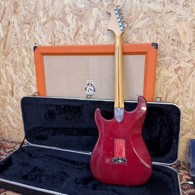 Vintage 1981 Fender Stratocaster USA Translucent Red Kahler Guitar OHSC 1970s image 12