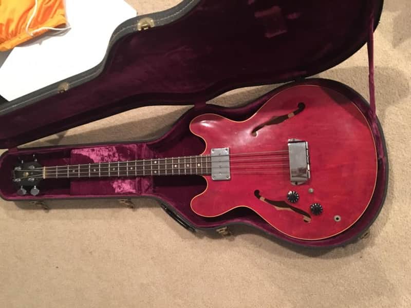 Gibson 2EB EB2 1969 Red Lefthanded Lefty Bass image 1