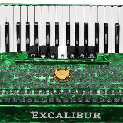 Excalibur Super Classic 72 Bass Piano Accordion Forest Green image 4