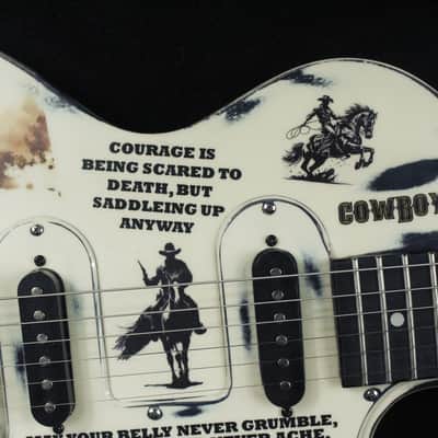 Custom Painted and Upgraded Epiphone Les Paul SL - Aged and Worn With Graphics image 8