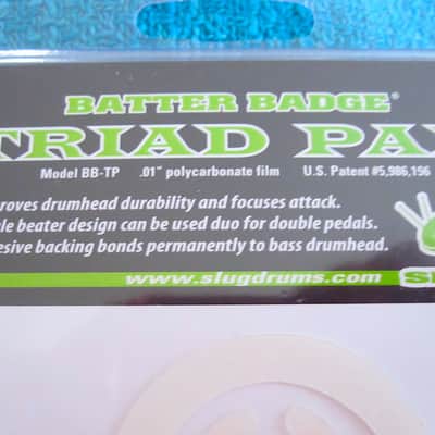 Slug Percussion Triad Pad Bass Drum Head Patch - NOS image 2