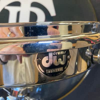 Terry Bozzio's DW - 2.5x12" Piccolo Tom, Autographed "D" 1990s - Chrome image 10