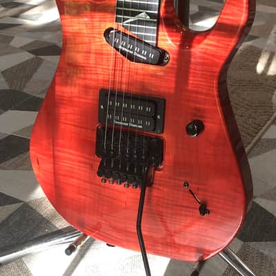 Hamer Californian Elite Flamed Maple 1992 - Salmon Blush Transparent image 2