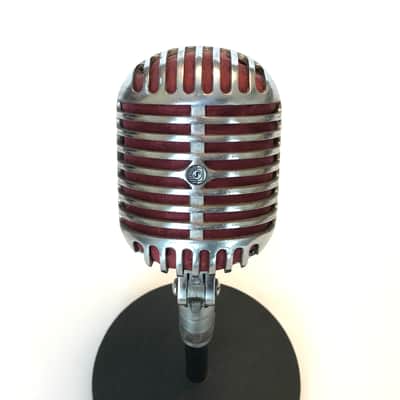 Rare Vintage 1940’s Shure Model 55CV "Fat Boy” Unidyne Microphone with Stand - “Elvis Mic”. image 2