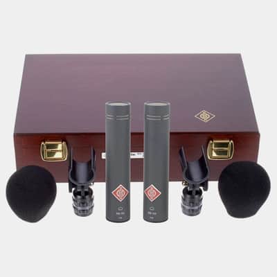 Neumann KM 184 Small Diaphragm Cardioid Condenser Microphone Matched Stereo Pair - Matte Black image 1