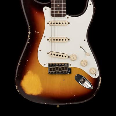 Fender Custom Shop Empire 59 Transition Stratocaster Relic - Faded Aged Chocolate 3-Color Sunburst #19506 image 3