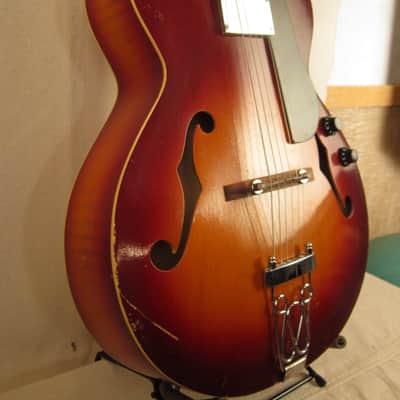 Silvertone 708 1940's - red sunburst with pickup image 1