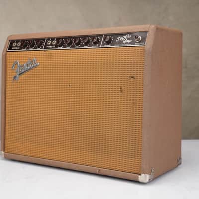 1962 Fender Super Amp 6G4-A Brown 2x10 Combo Amp w/ Flight Case #59038 image 10