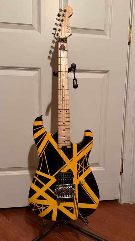 EVH Striped Series Electric Guitar 2013 - Present - Black/Yellow image 1