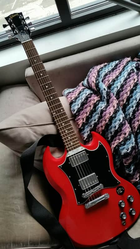 Gibson Sg Factory Fluke. Red, Horned, Serial # Ends In 666!!! image 1