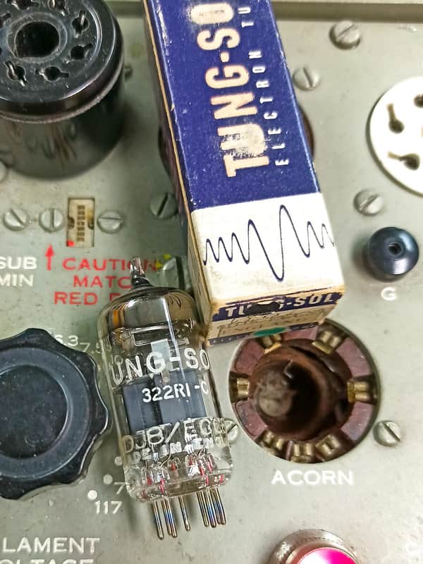 60s TUNG-SOL / BRIMAR 6DJ8 ECC88 electron tube image 1