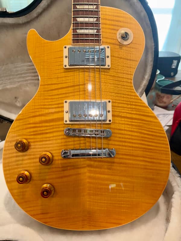 Gibson Les Paul Standard left handed 2012 - Amber Flametop image 1