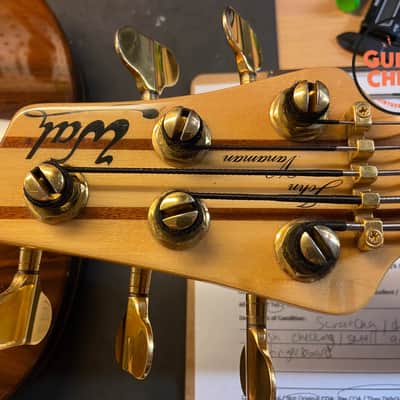 1992 Wal Mk2 5-String Fretless Bass – Walnut Facings, Ebony Board image 11