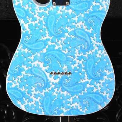 Crook Telecaster Blue Sparkle Paisley Two Necks both Maple and Rosewood Option image 5