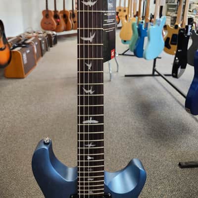 New PRS Paul Reed Smith SE CE 24 Standard Satin - Ice Blue Metallic with PRS SE Gigbag image 5