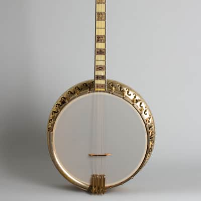 Bacon & Day  Silver Bell #6 Ne Plus Ultra Special Tenor Banjo (1927-33), ser. #22694/26719, original black hard shell case. image 1