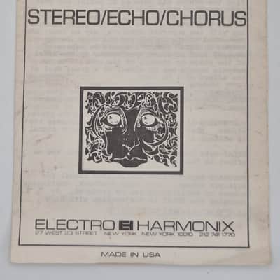 Electro-Harmonix EHX Memory Man Stereo Echo/Chorus user instructions and catalogue1984 image 2