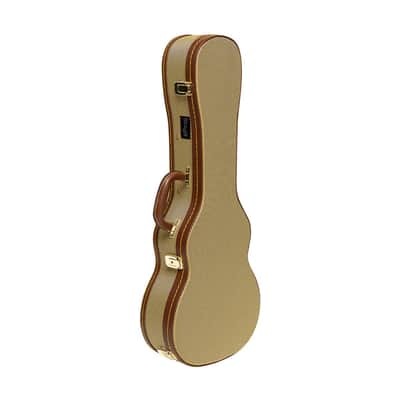 Stagg Vintage-style Series Gold Tweed Deluxe Hardshell Case for Tenor Ukulele image 1