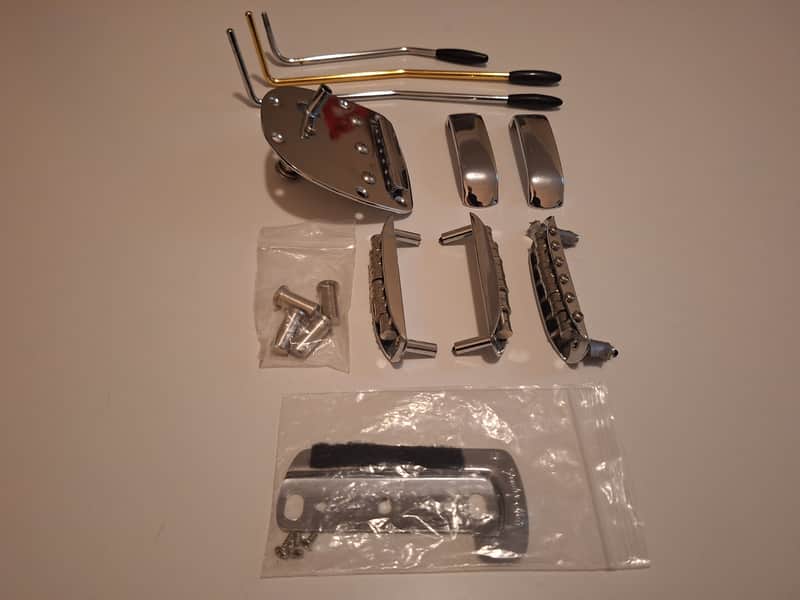 Fender Offset Hardware Lot Mustang Bridges Jaguar/Jazzmaster Tremolo unit with vibrato arms and mute image 1