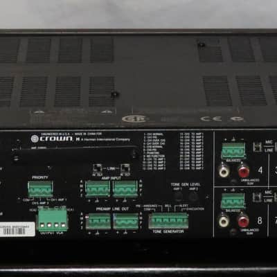 Crown 280MA 280 MA 8-Channel Stereo Mixer / Amplifier (80W x 2, 70V, Commercial Install) image 9